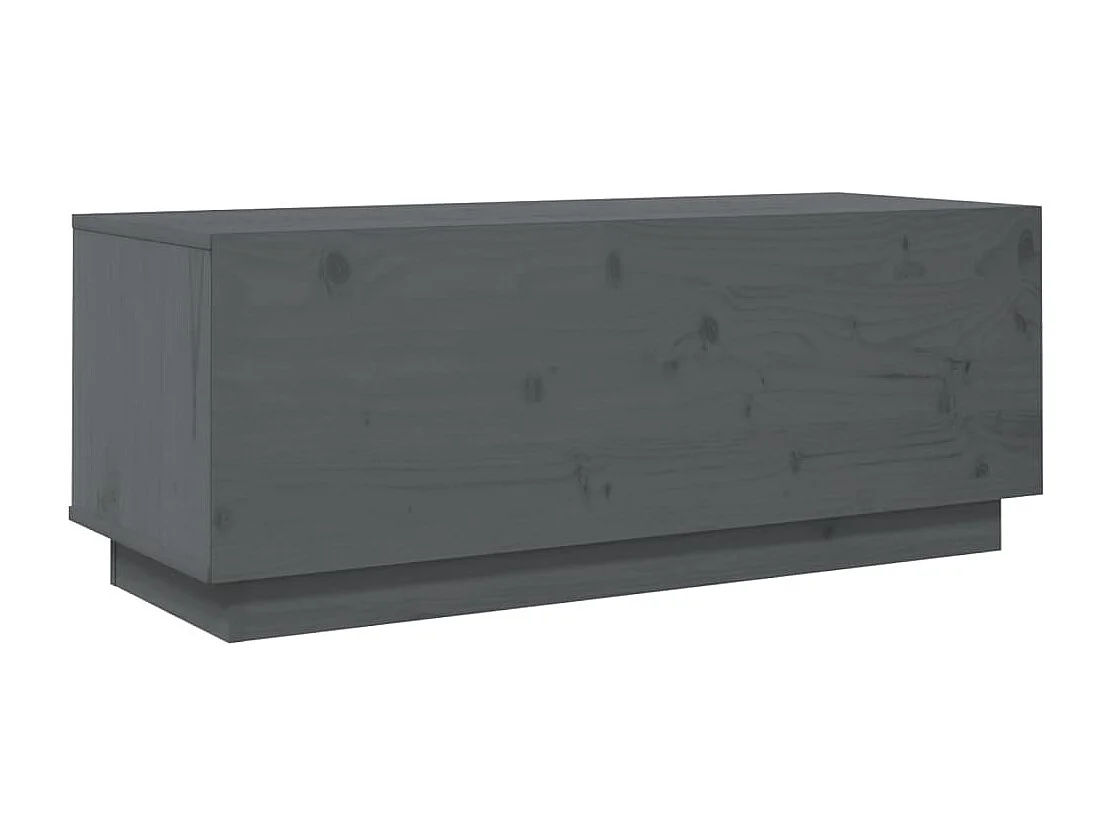 Meuble TV Gris 90x35x35 cm Bois de pin massif