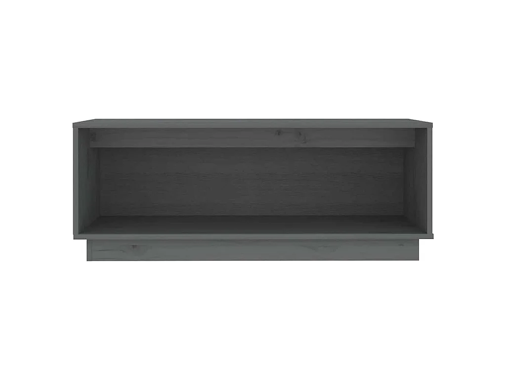 TV-Schrank Grau 90x35x35 cm Massivholz Kiefer