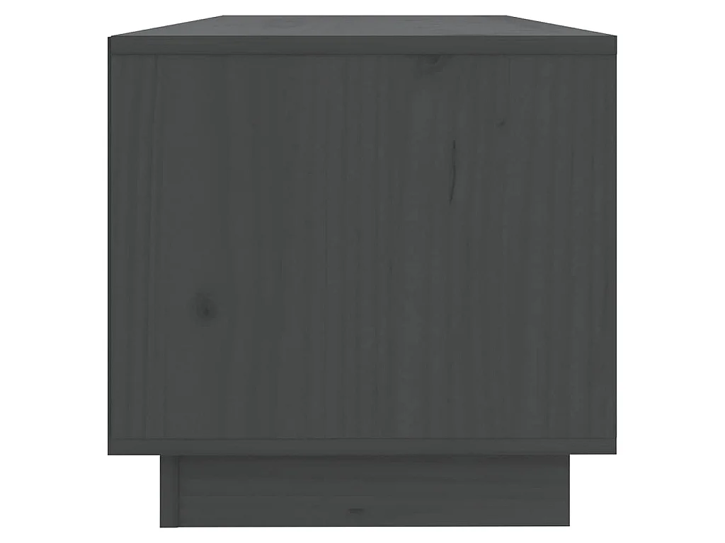 TV-Schrank Grau 90x35x35 cm Massivholz Kiefer