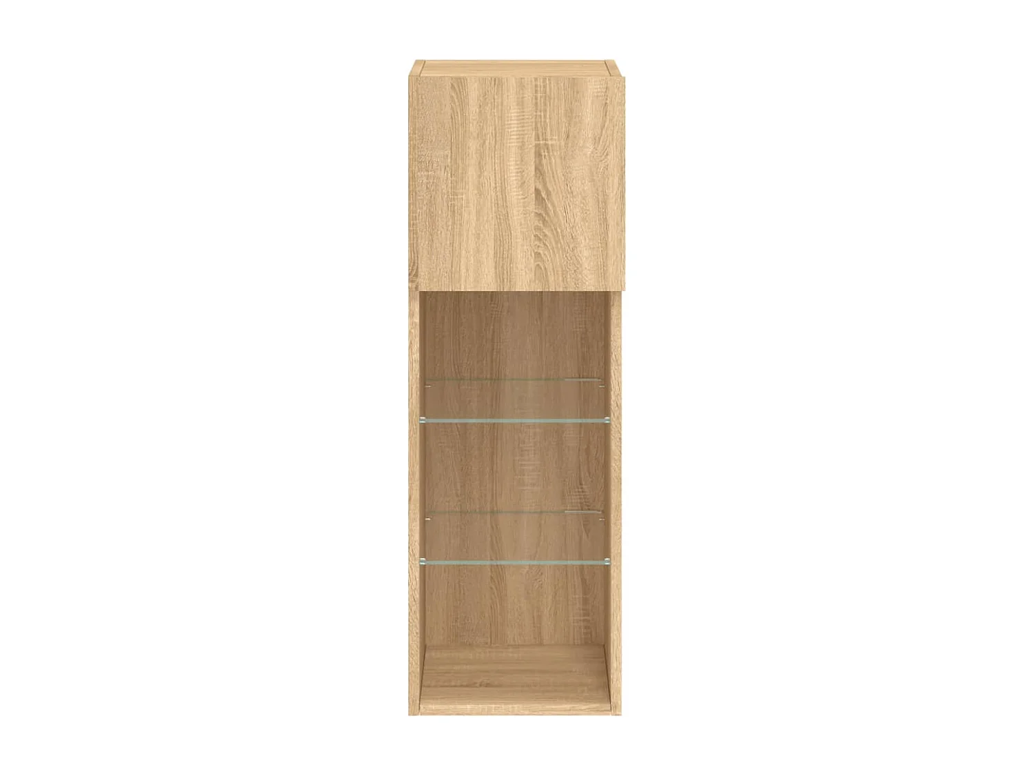 Tv-meubels met LED-verlichting 2 st 30,5x30x90 cm sonoma eiken