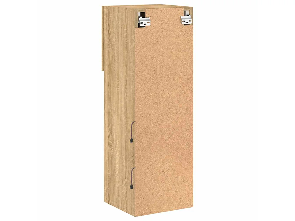 Tv-meubels met LED-verlichting 2 st 30,5x30x90 cm sonoma eiken