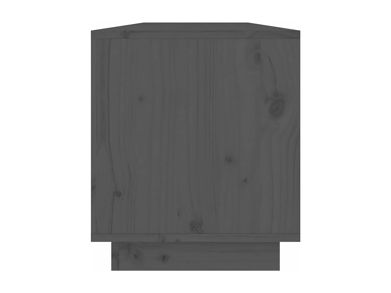 TV-Schrank Grau 110,5x34x40 cm Massivholz Kiefer