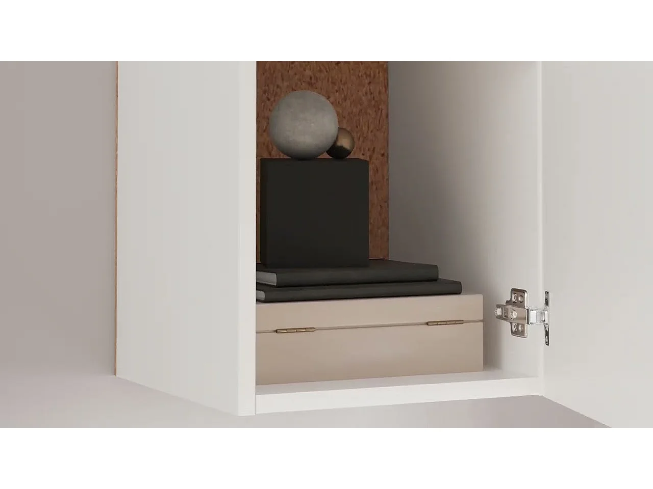 Mueble para TV de madera contrachapada blanco 30,5x30x60 cm