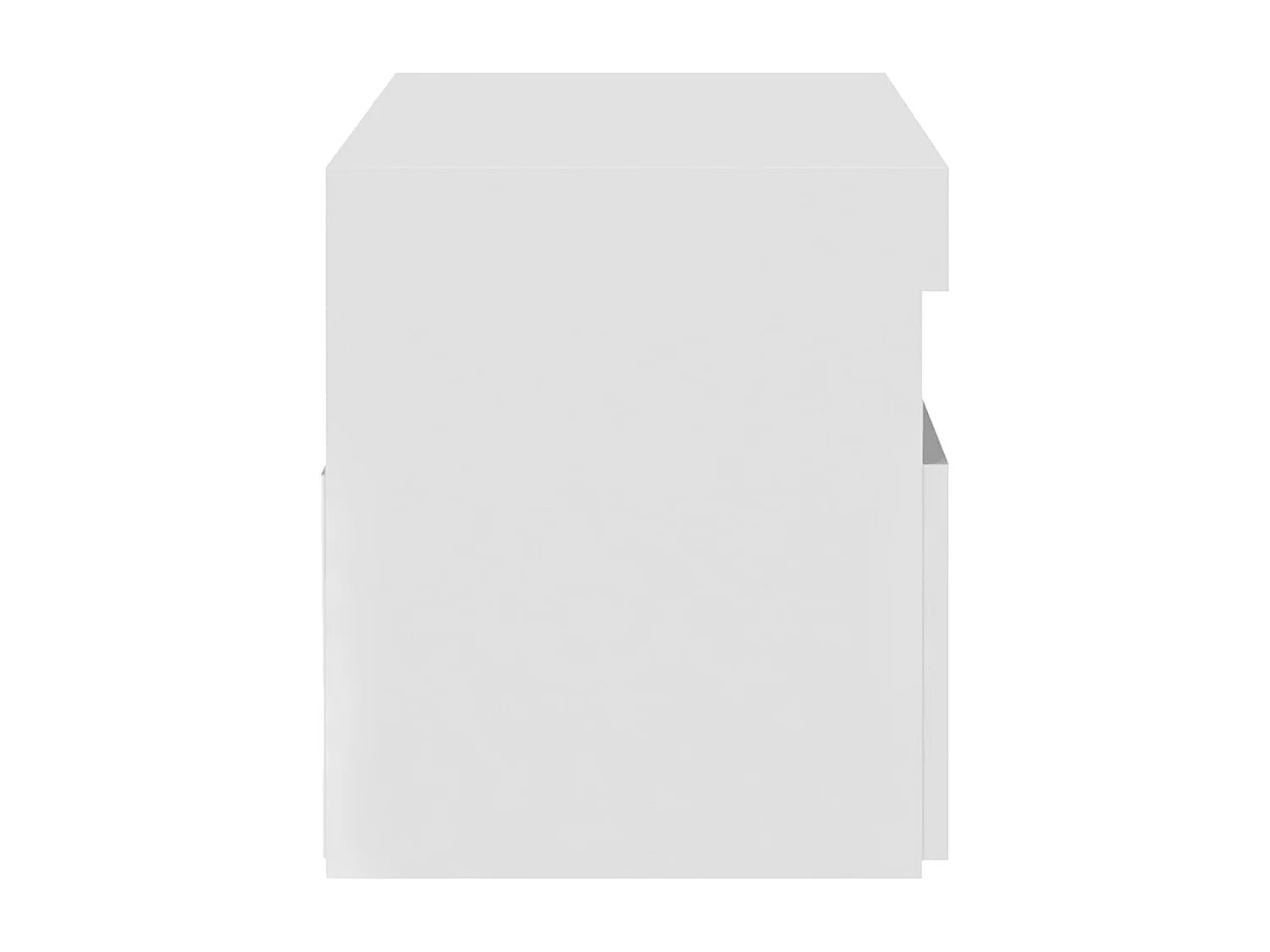 Meuble TV avec lumières LED Blanc brillant 75x35x40 cm