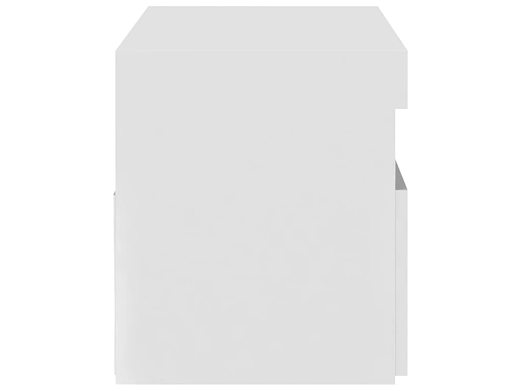 Meuble TV avec lumières LED Blanc brillant 75x35x40 cm