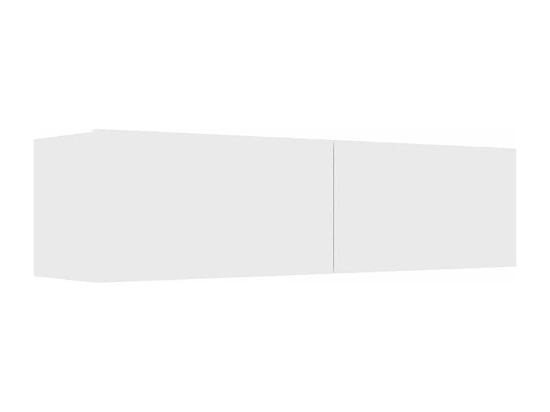 Meuble TV Blanc 120x30x30 cm Bois d’ingénierie