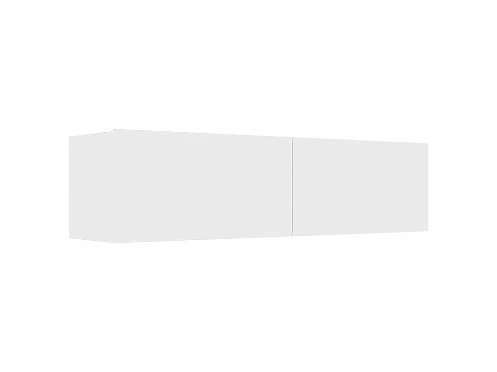 Meuble TV Blanc 120x30x30 cm Bois d’ingénierie