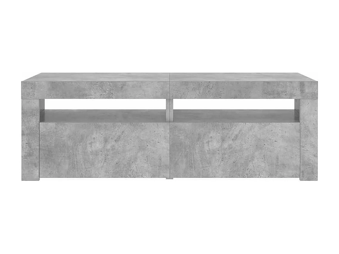 TV-Schrank mit LED-Beleuchtung Betongrau 120x35x40 cm