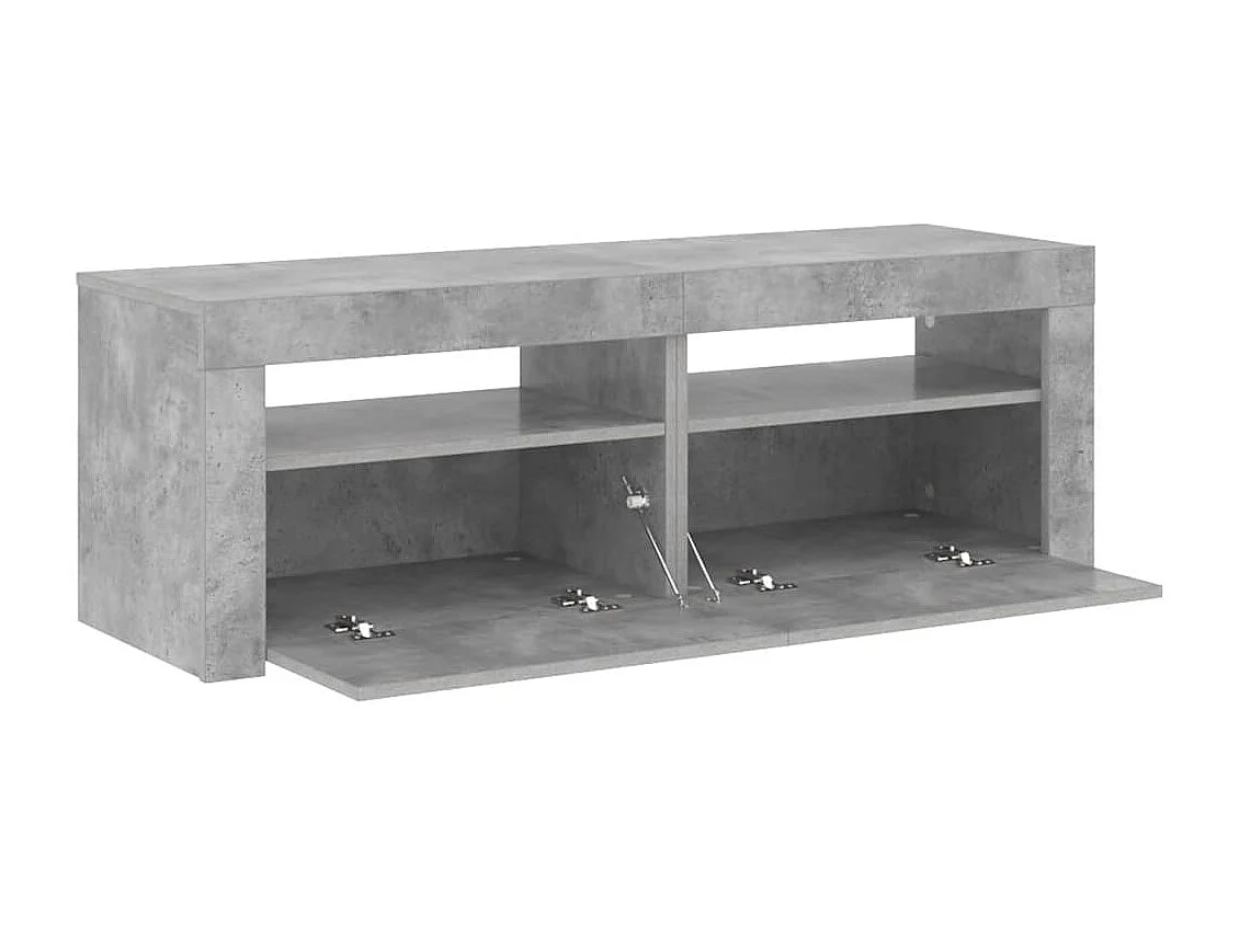 TV-Schrank mit LED-Beleuchtung Betongrau 120x35x40 cm