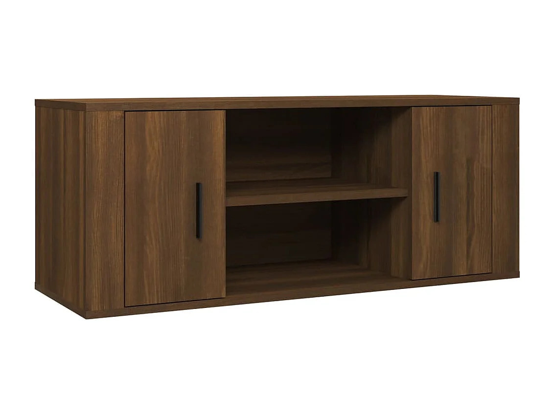 Móvel TV 100x35x40 cm madeira processada cor carvalho castanho