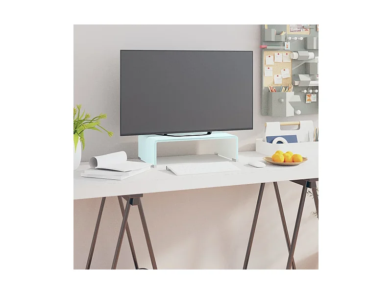 Meuble TV/Support pour moniteur 40x25x11 cm verre vert
