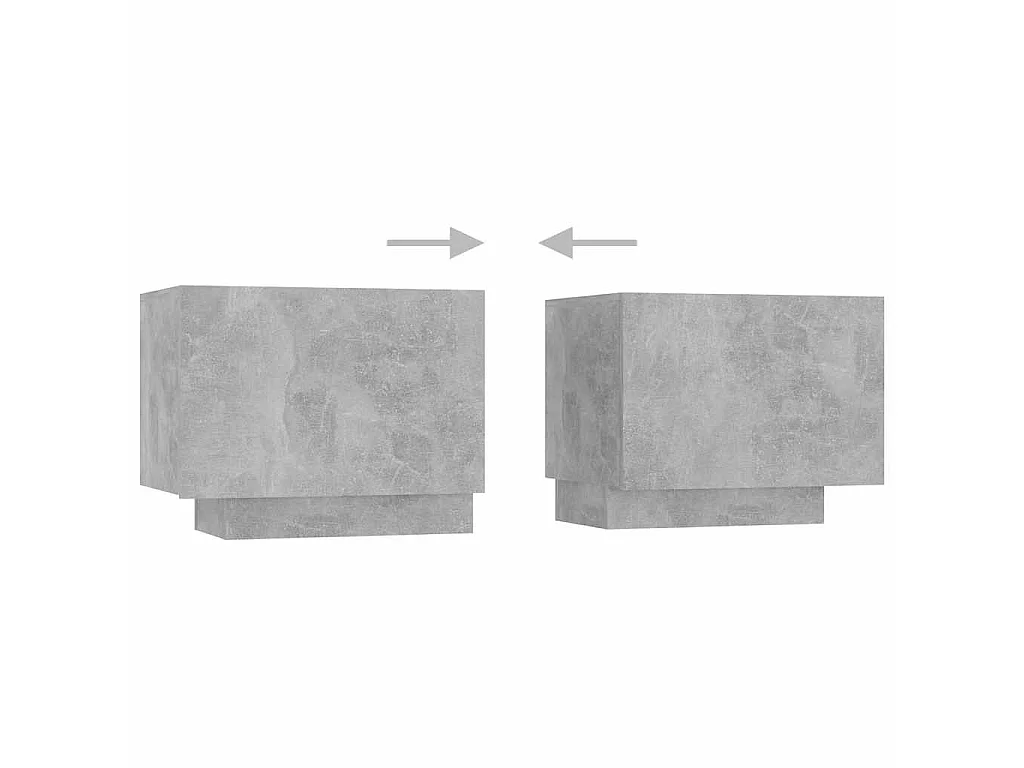 Meuble TV avec lumières LED Gris béton 180x35x40 cm