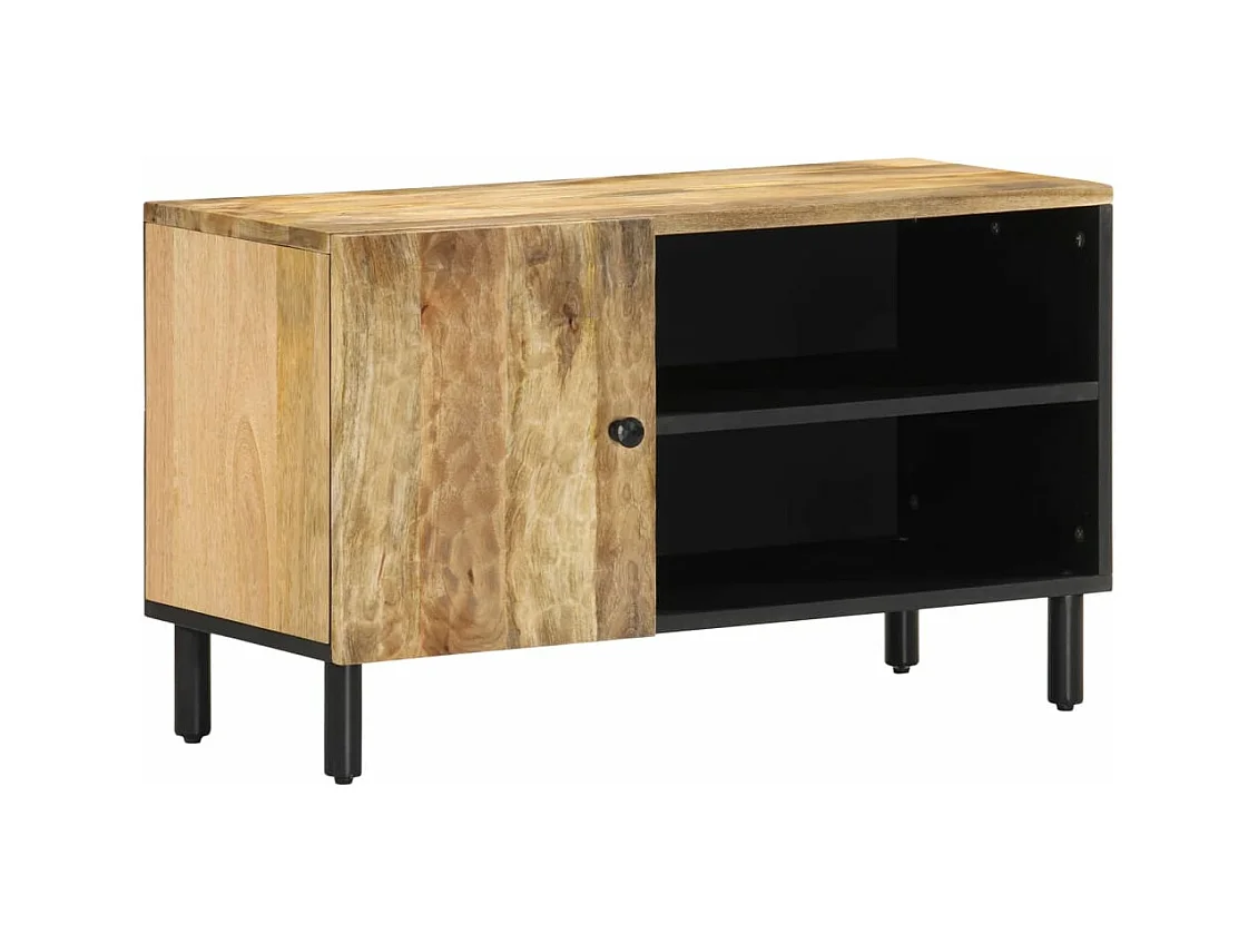 Meuble TV 80x31x46 cm bois massif de manguier