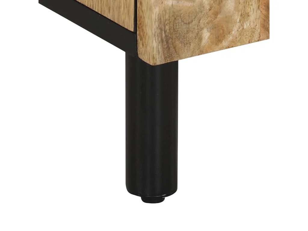 Meuble TV 80x31x46 cm bois massif de manguier