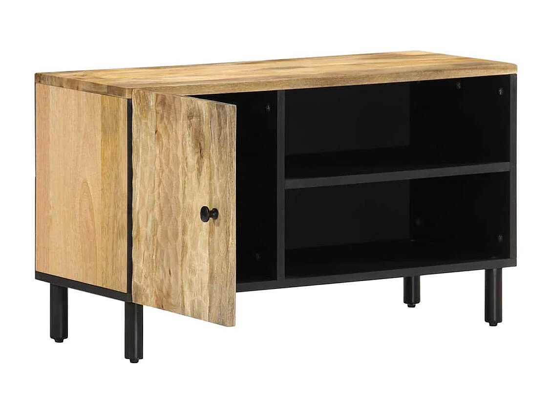 Meuble TV 80x31x46 cm bois massif de manguier
