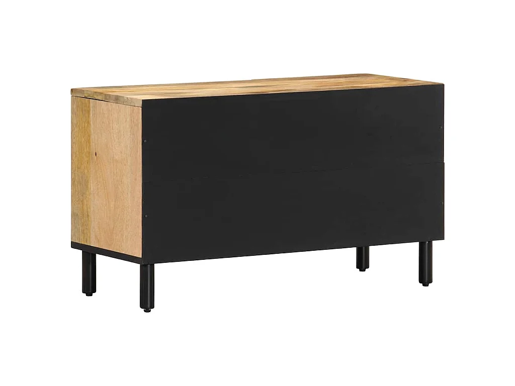 Meuble TV 80x31x46 cm bois massif de manguier