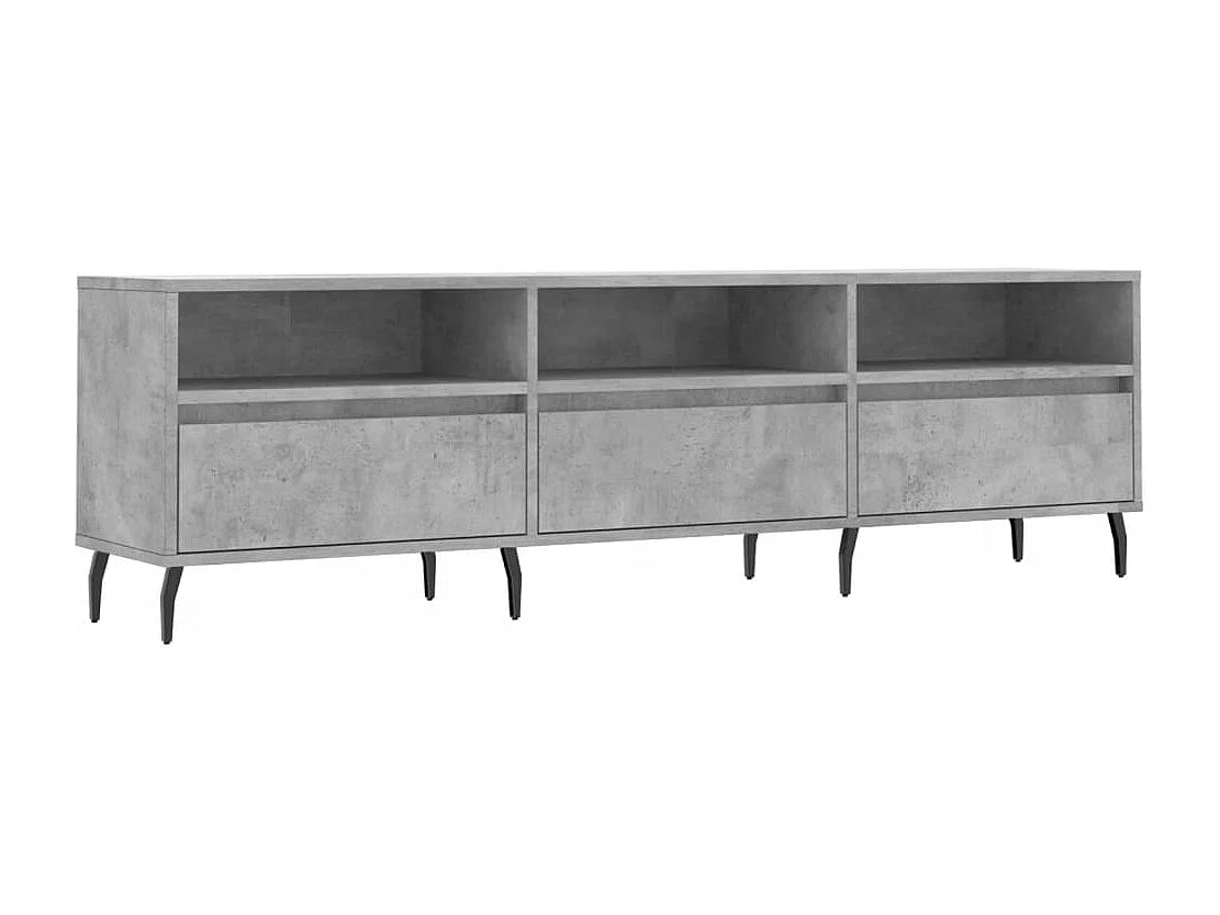 Tv-meubel 150x30x44,5 cm bewerkt hout betongrijs