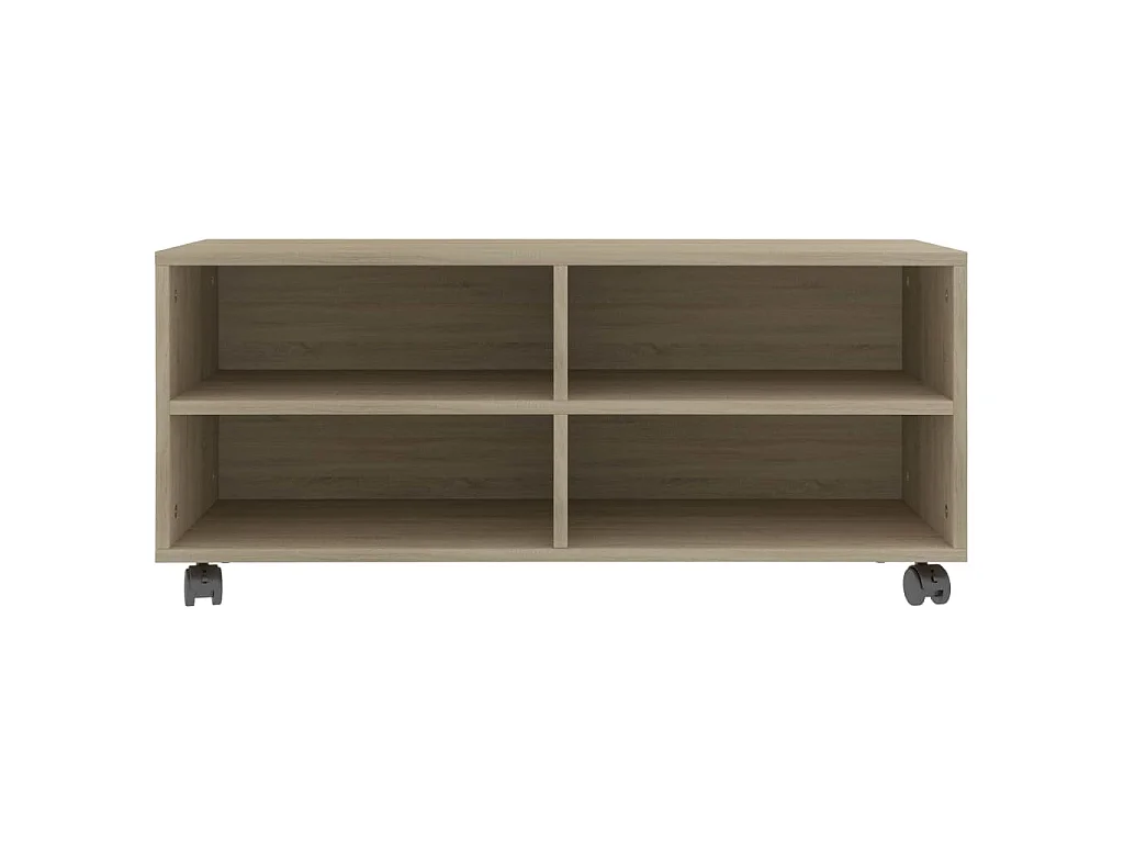 TV-Schrank mit Rollen Sonoma-Eiche 90x35x35 cm Holzwerkstoff