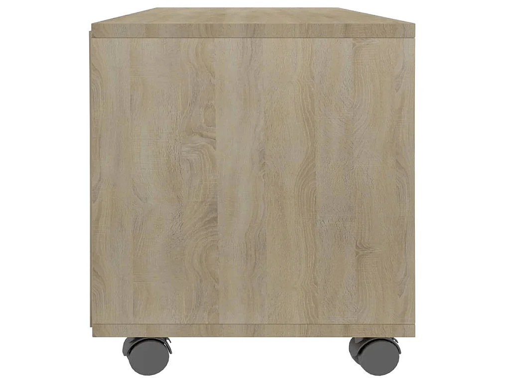 TV-Schrank mit Rollen Sonoma-Eiche 90x35x35 cm Holzwerkstoff