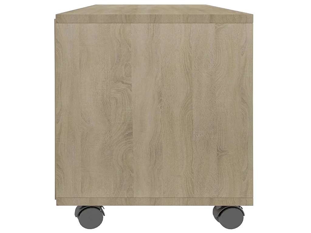 TV-Schrank mit Rollen Sonoma-Eiche 90x35x35 cm Holzwerkstoff