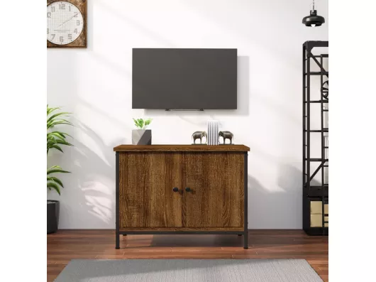 Kauf Unique TV-Schrank mit Türen Braun Eiche 60x35x45 cm Holzwerkstoff