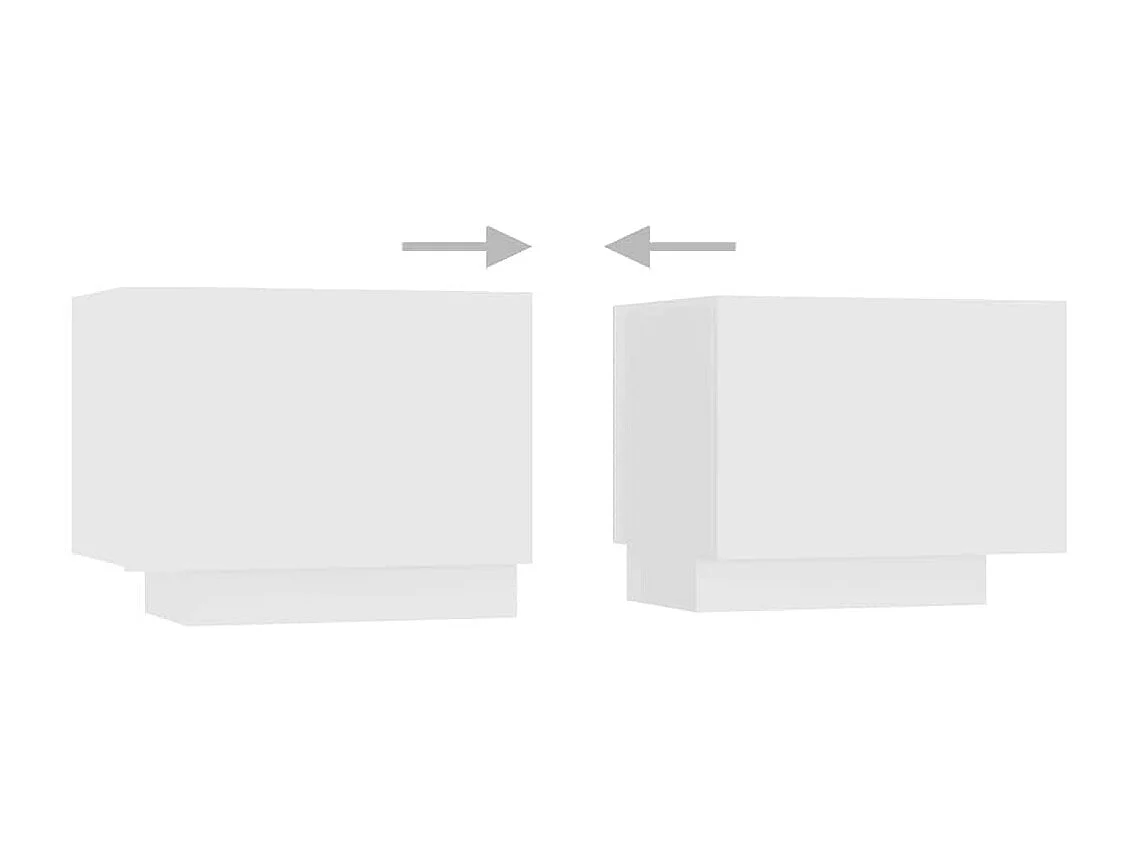 Móvel de TV com luzes LED 200x35x40 cm branco