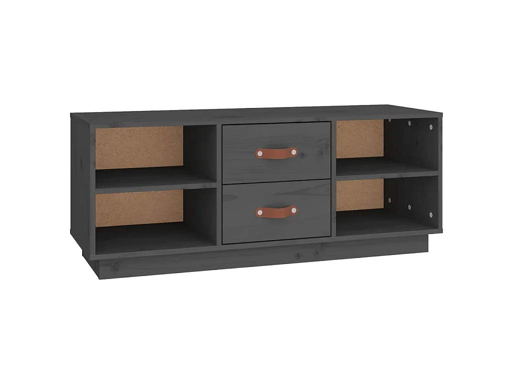 Tv-meubel 100x34x40 cm massief grenenhout grijs