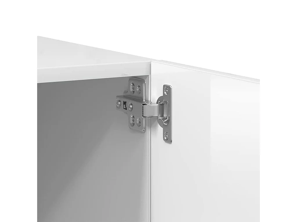 Tv-meubel 100x35x40 cm bewerkt hout hoogglans wit