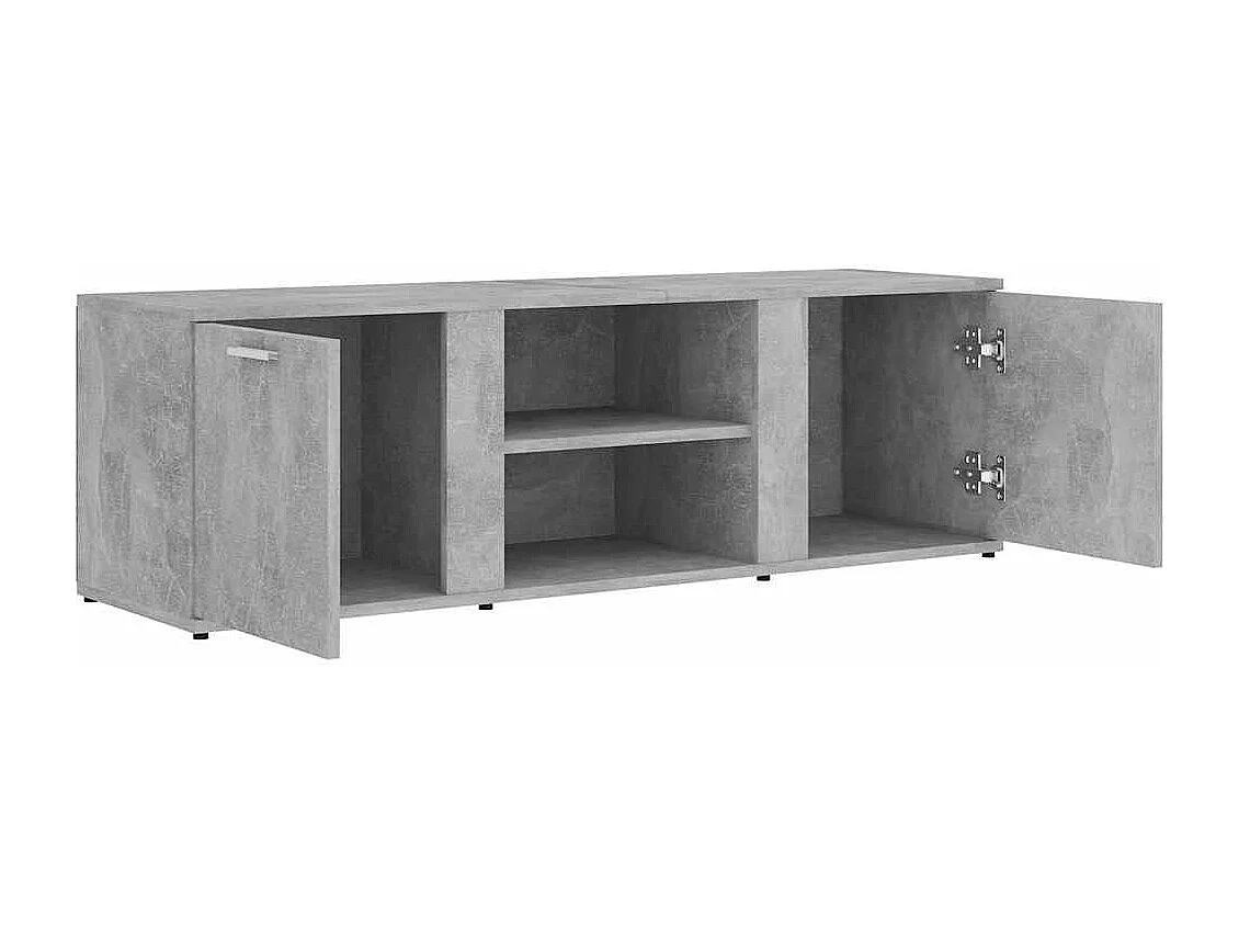 Meuble TV Gris béton 120x34x37 cm Bois d’ingénierie