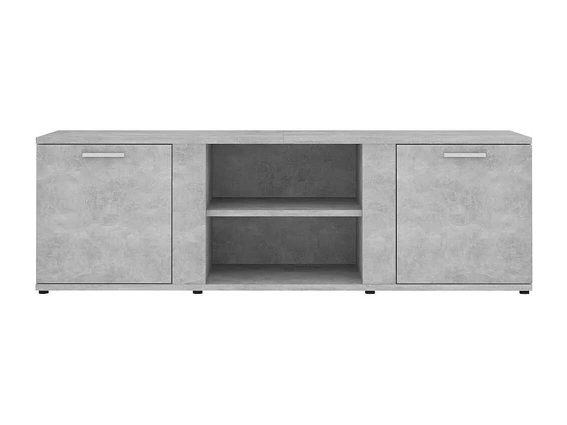 Meuble TV Gris béton 120x34x37 cm Bois d’ingénierie