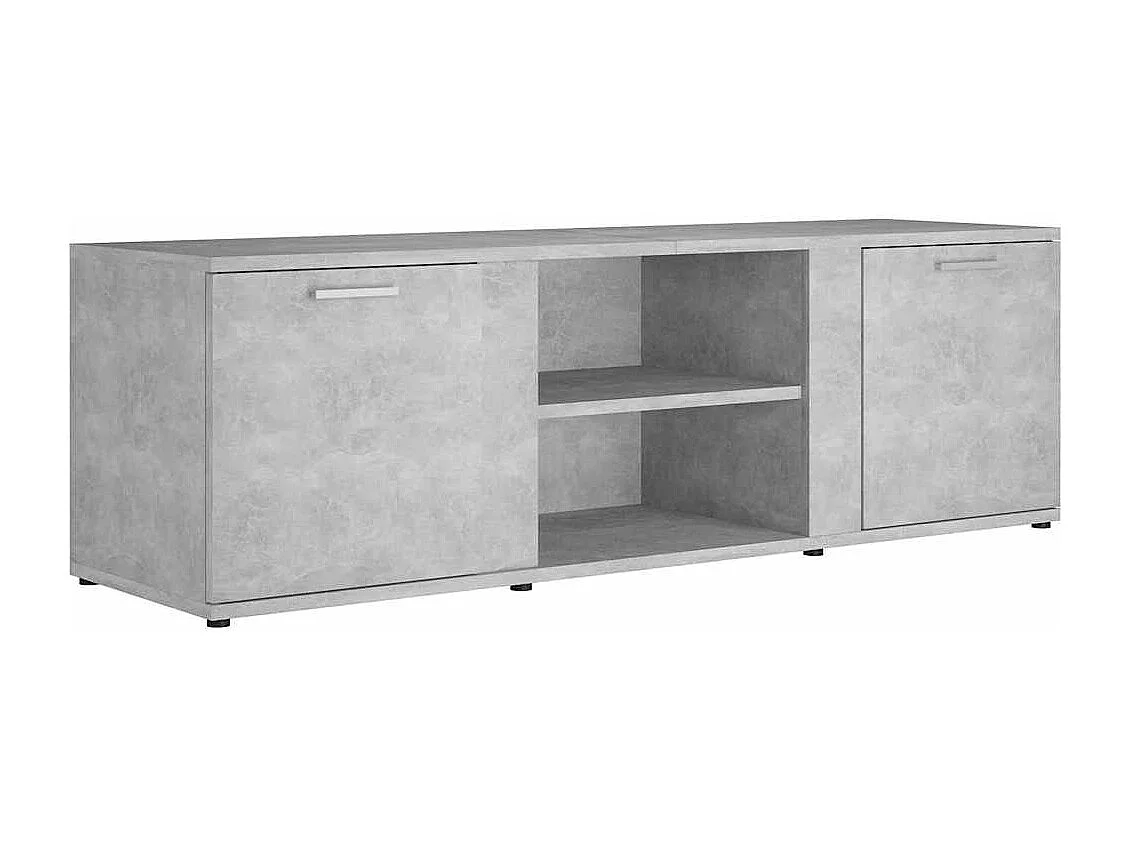 Mobile Porta TV Grigio Cemento 120x34x37cm in Legno Multistrato