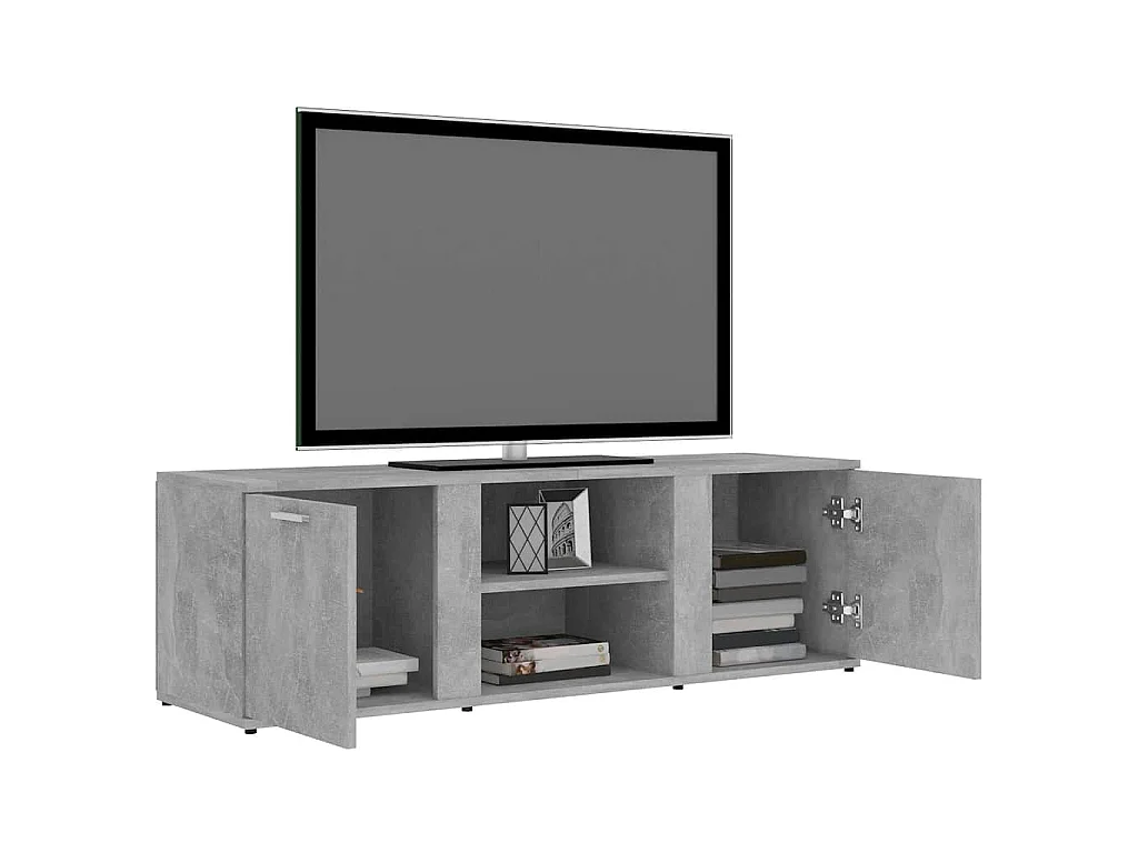 Móvel de TV 120x34x37 cm derivados de madeira cinzento cimento