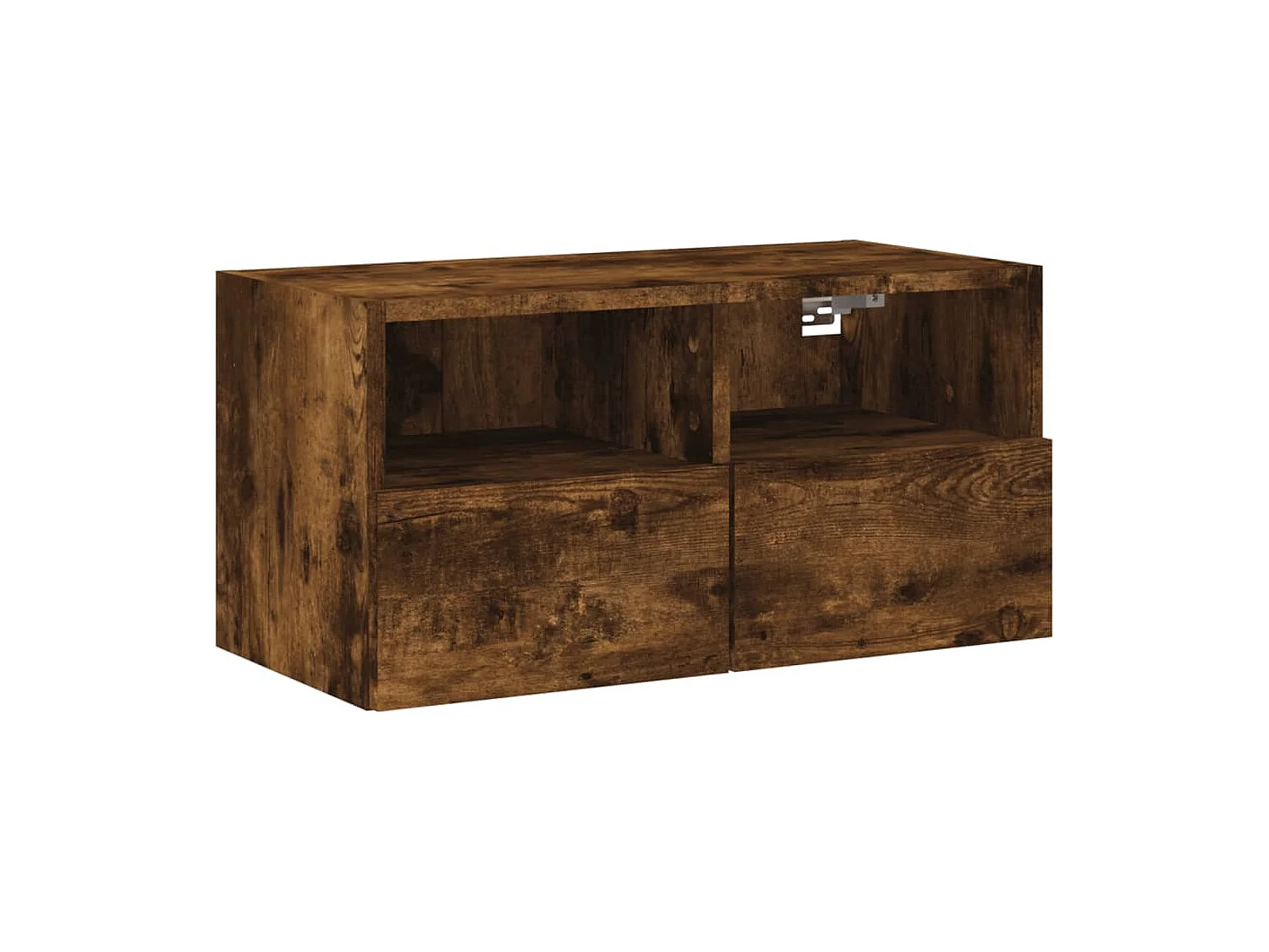 Unités murales TV 4 pcs chêne fumé bois d'ingénierie