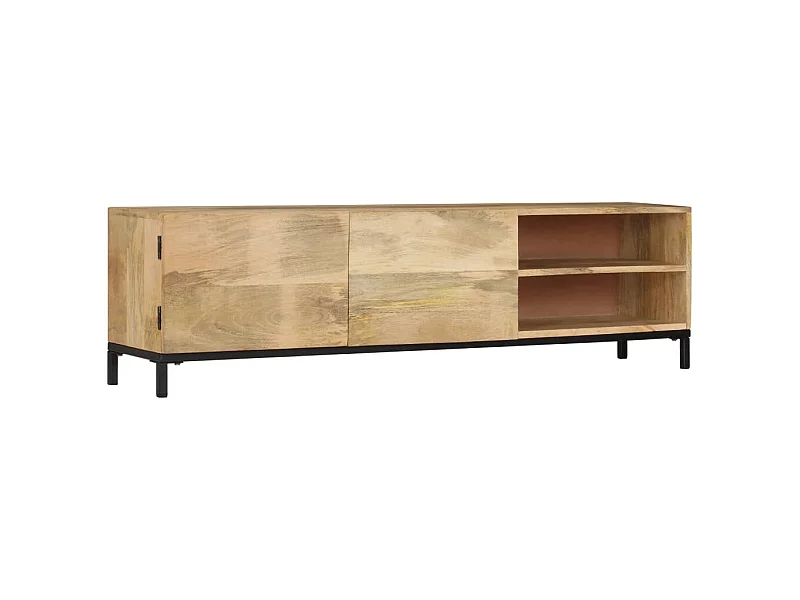 Meuble TV 145x30x41 cm Bois massif de manguier