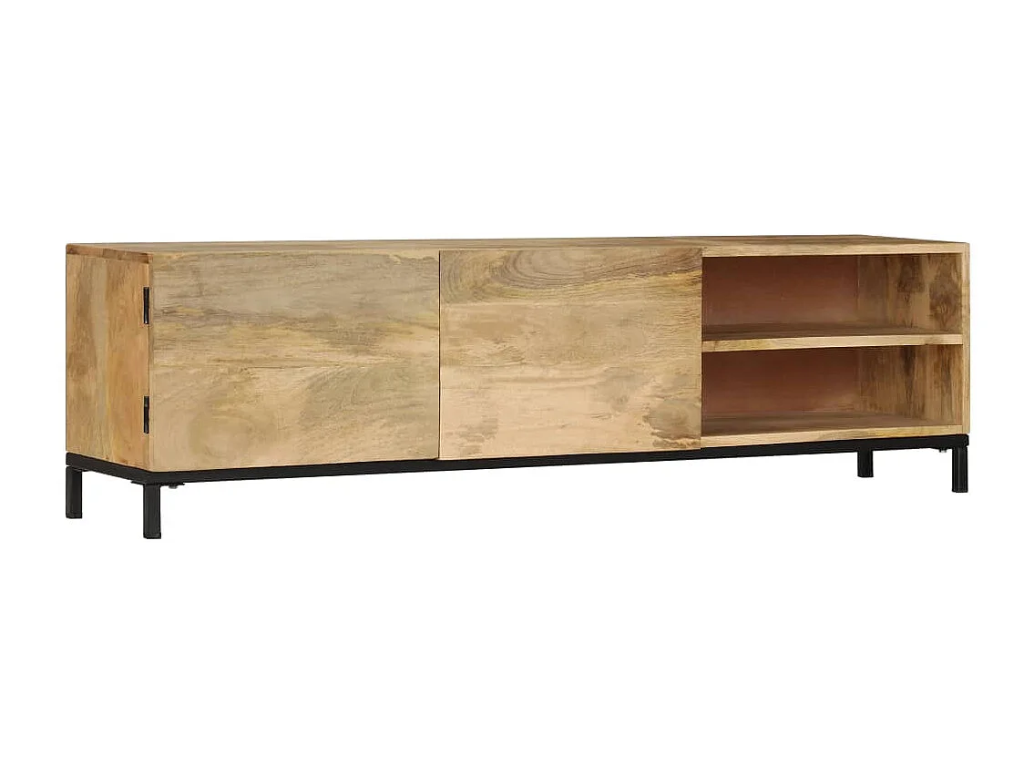 Meuble TV 145x30x41 cm Bois massif de manguier