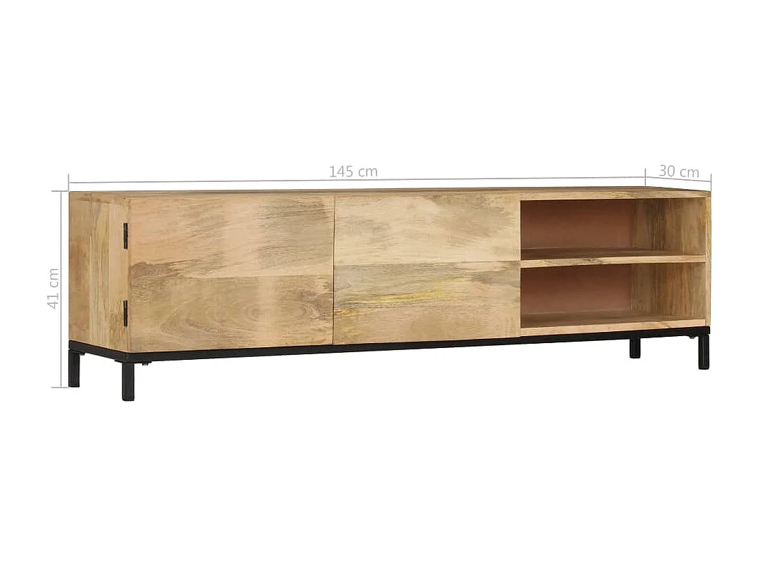 Tv-meubel 145x30x41 cm massief mangohout