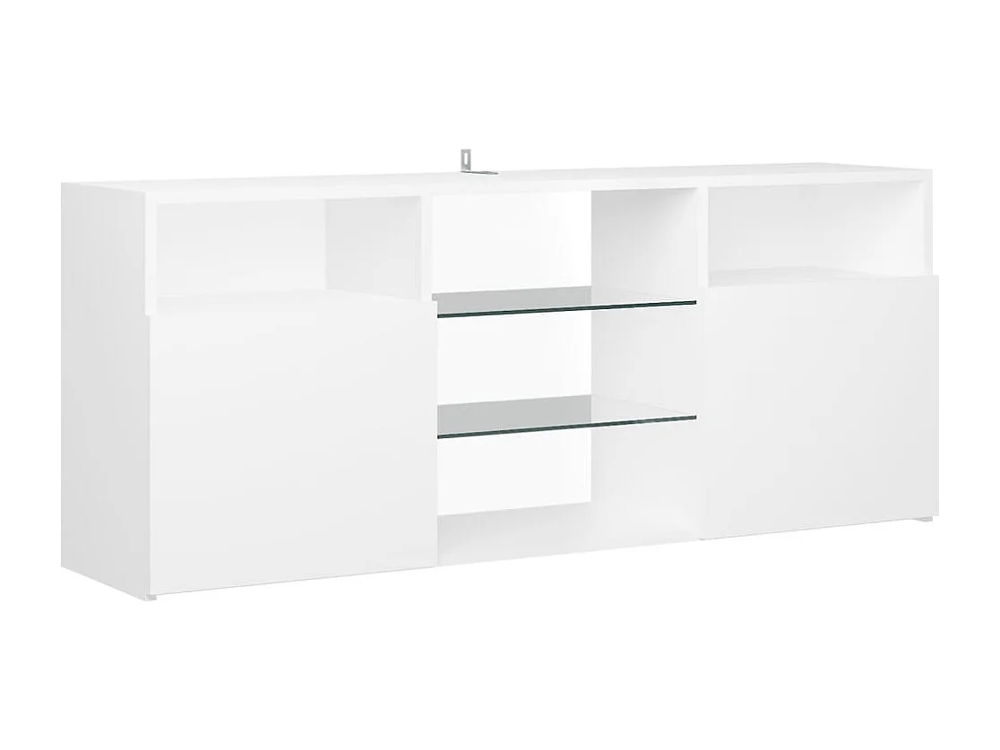 Meuble TV avec lumières LED blanc 120x30x50 cm