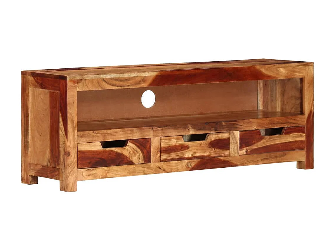 TV-Schrank 110x30x40 cm Massivholz Akazie