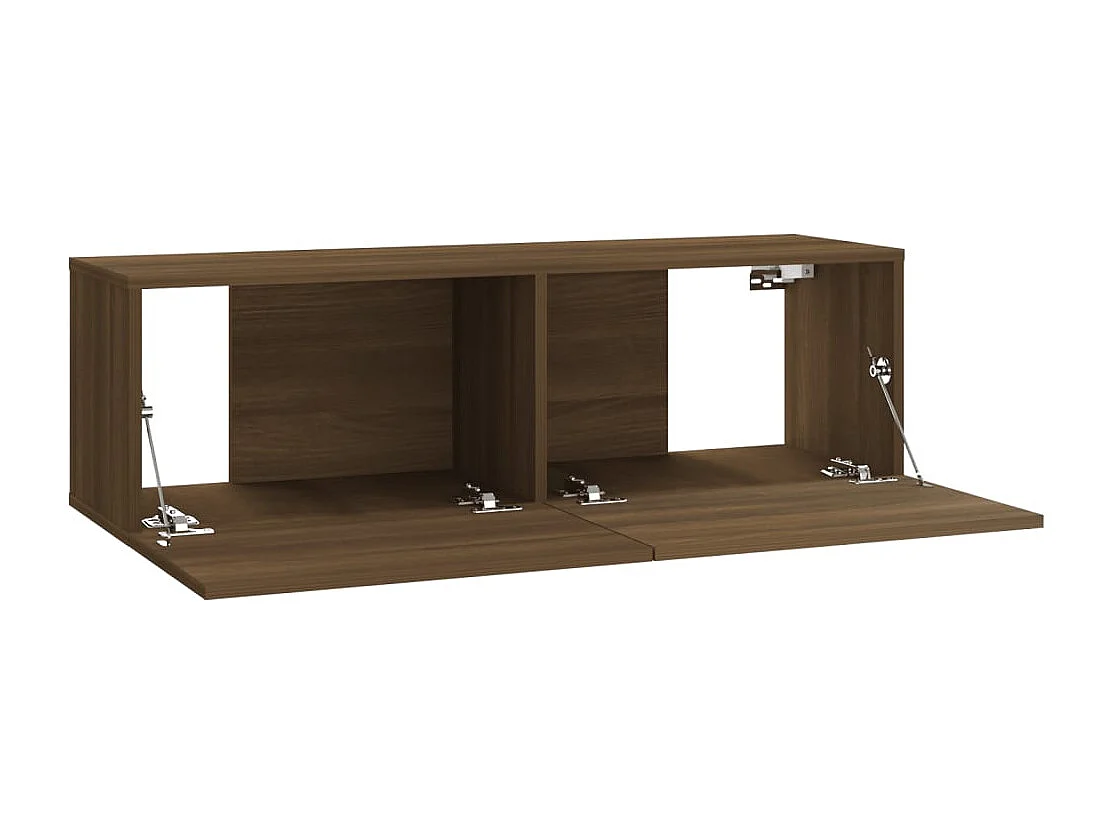 Conjunto móvel TV de parede derivados madeira carvalho castanho