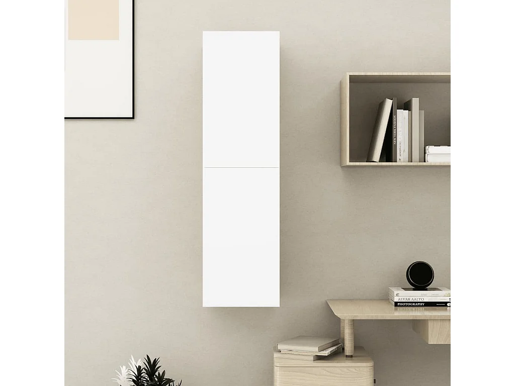 Tv-meubel 30,5x30x110 cm bewerkt hout wit