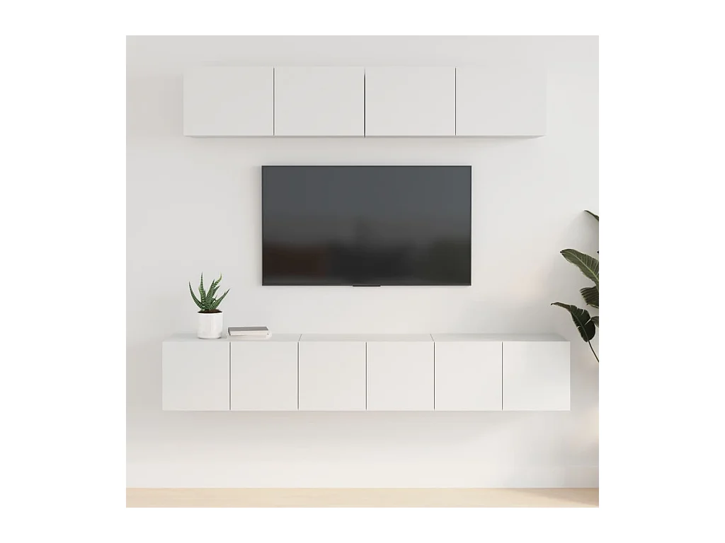 5-tlg. TV-Schrank-Set Weiß Holzwerkstoff