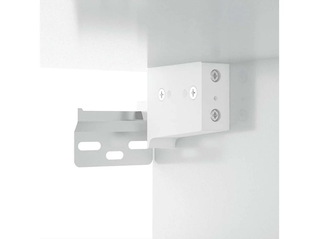 Meubles TV 2 pcs Blanc brillant 80x30x30 cm Bois d'ingénierie