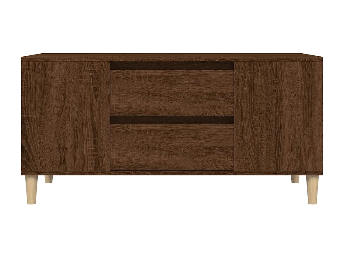 Meuble TV Chêne marron 102x44,5x50 cm Bois d'ingénierie