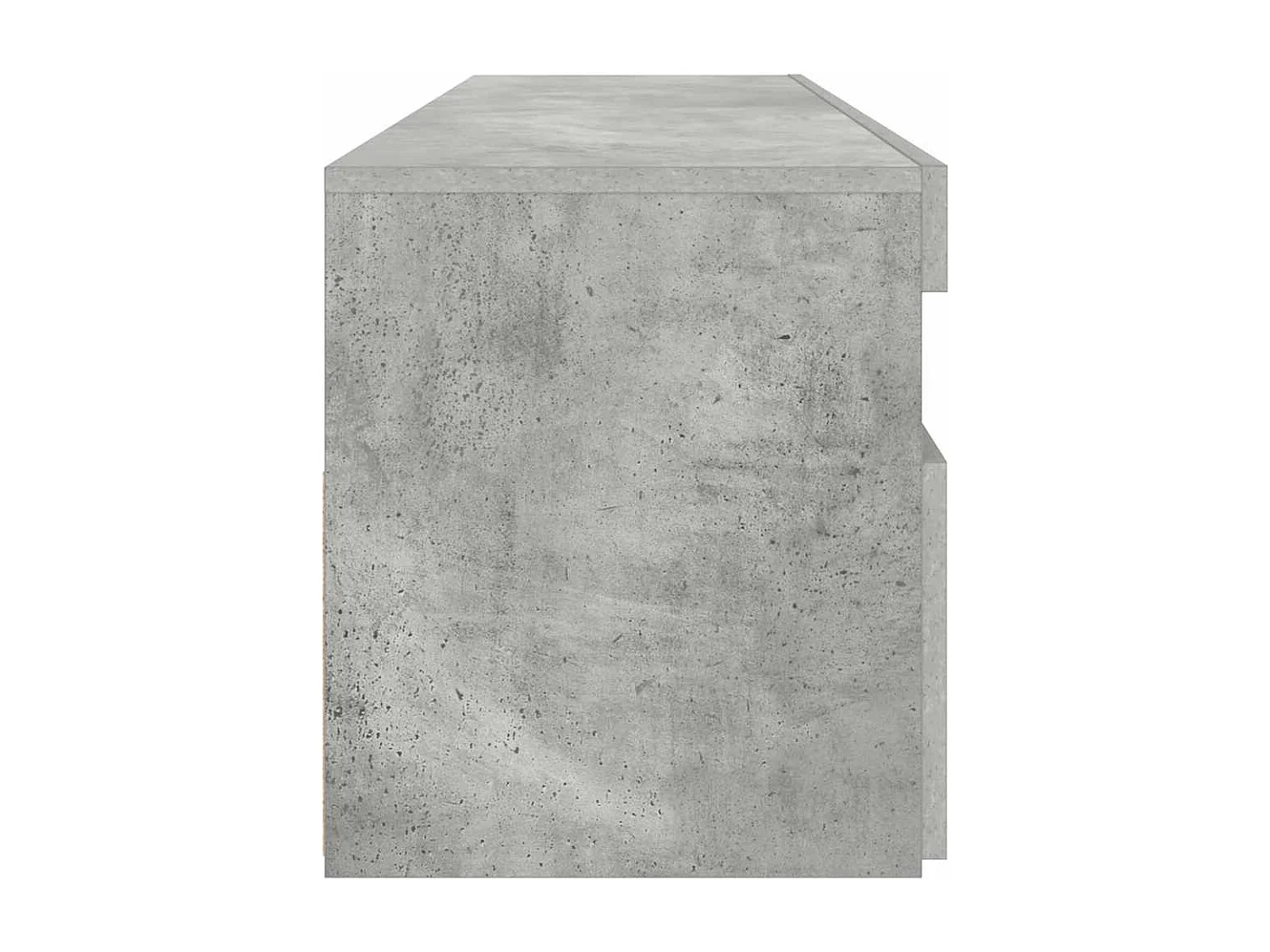 Meuble TV avec lumières LED gris béton 90x35x40 cm
