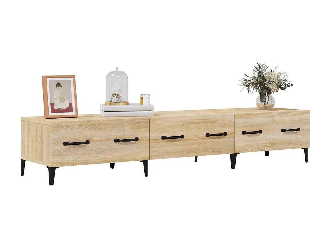 Mueble de TV madera contrachapada roble Sonoma 150x34,5x30 cm