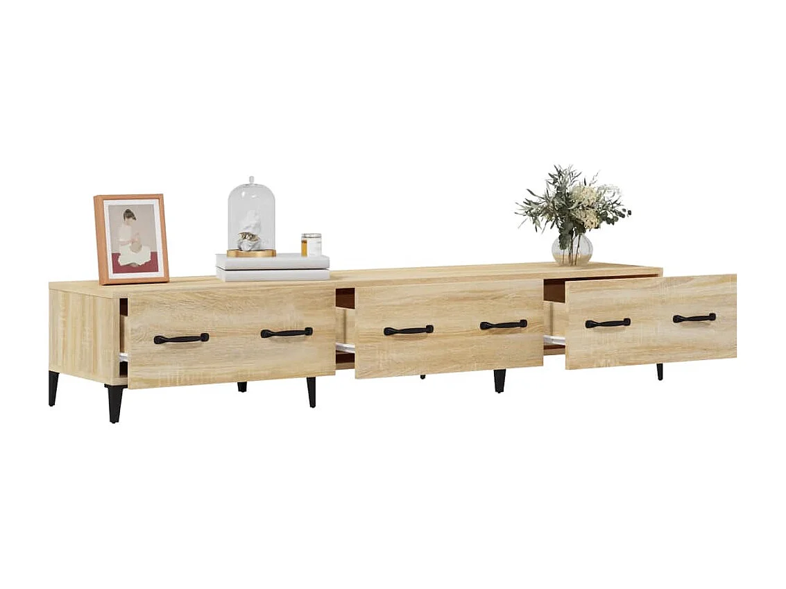 Mueble de TV madera contrachapada roble Sonoma 150x34,5x30 cm