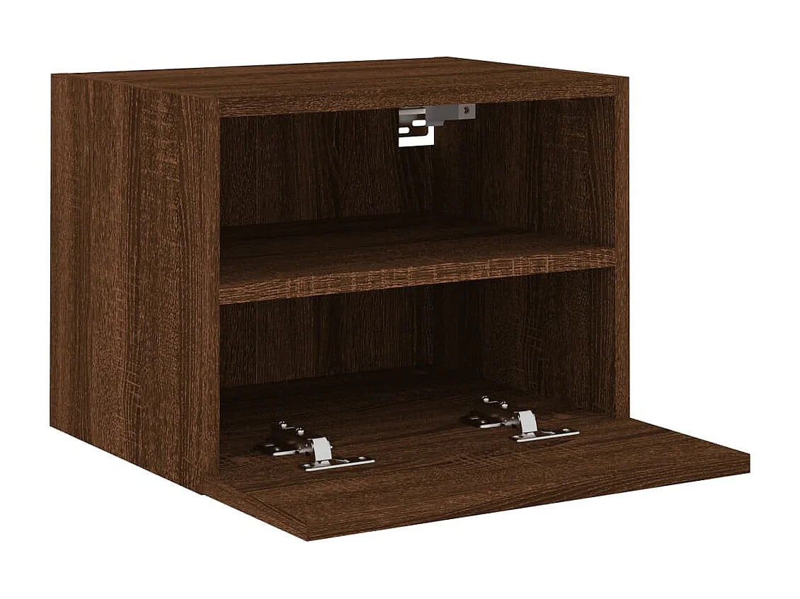 Meuble TV mural chêne marron 40x30x30 cm bois d'ingénierie
