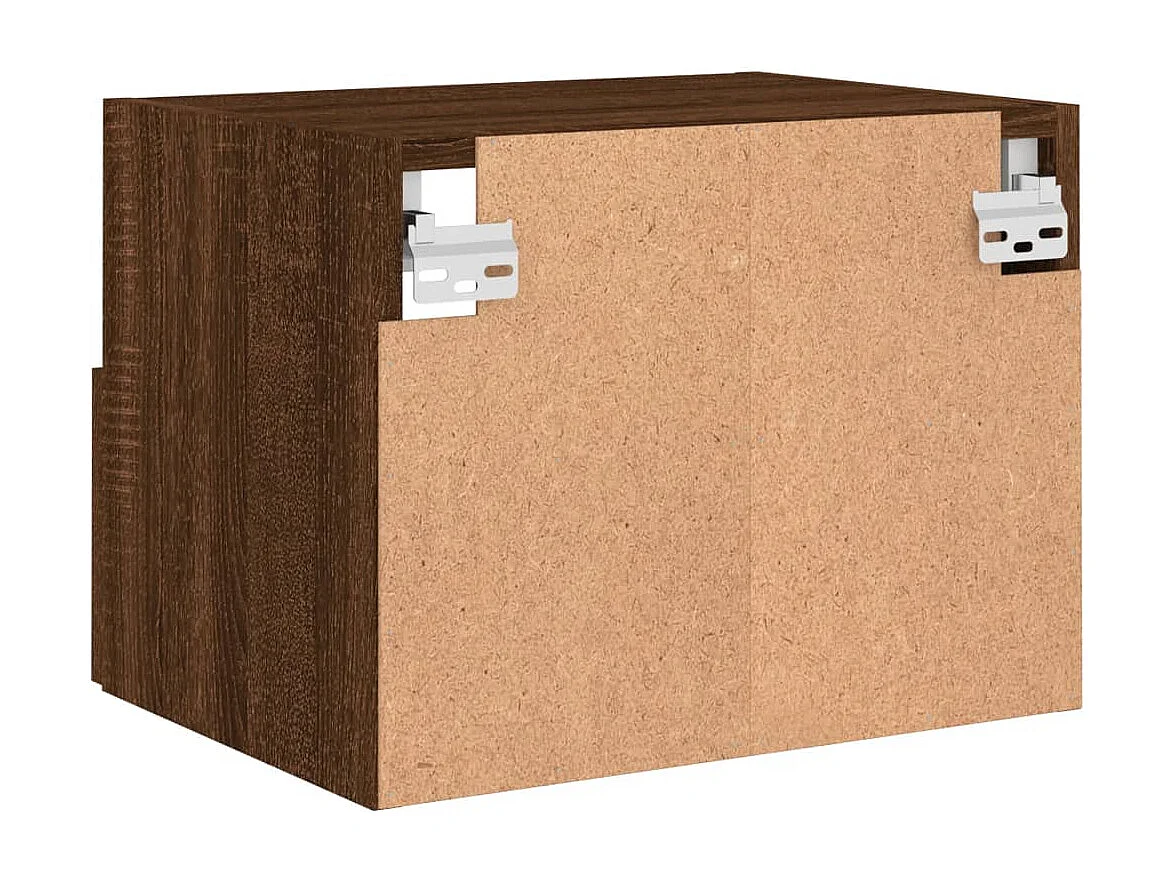 Meuble TV mural chêne marron 40x30x30 cm bois d'ingénierie