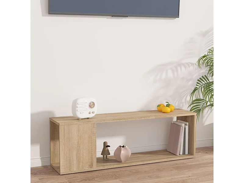 Meuble TV Chêne sonoma 100x24x32 cm Bois d'ingénierie