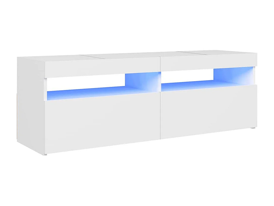 Mobile Porta TV con Luci LED Bianco 120x35x40 cm